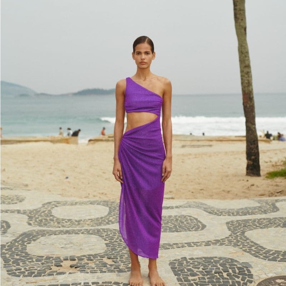 NWT BAOBAB ABEL ZADEH ASYMMETRIC CUT-OUT MIDI DRESS